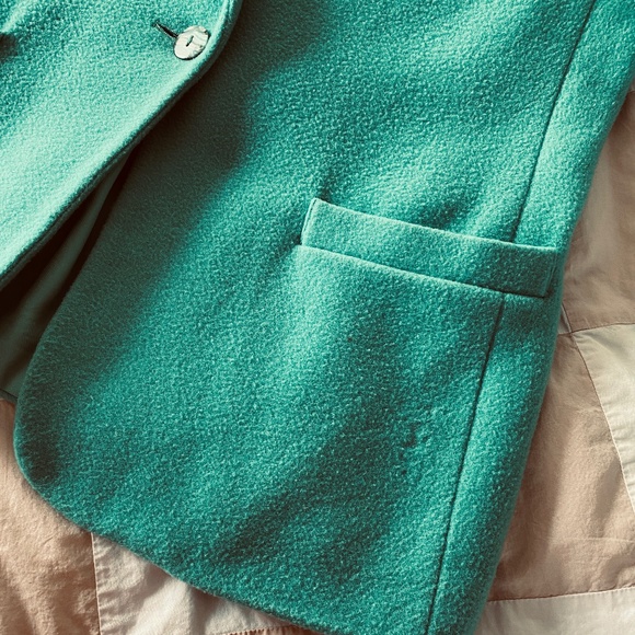 Stephanie Andrews I Seafoam Green Wool Blend Blazer - Picture 13 of 16